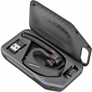 Poly Voyager 5200 有线/无线 耳塞, 入耳式 Mono 耳机 - 黑 - 符合 TAA 标准 - Microsoft Teams认证 - Siri, Google Assistant - 单声道 - 入耳式 - 3000 cm