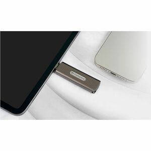 Transcend ESD330C 512 GB Portable Solid State Drive - External - Dark Grayish Brown - Tablet, Desktop PC, Notebook, Smartp