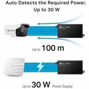 Omada POE160S PoE+-Injektor - 120 V AC, 230 V AC Eingang - 1 x 10/100/1000Base-T Eingangsport(s) - 1 x 10/100/1000Base-T A
