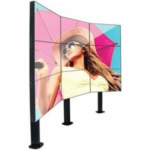 B-Tech System X Mounting Base for Mounting Column, Video Wall - Black - 200 kg Load Capacity - Steel