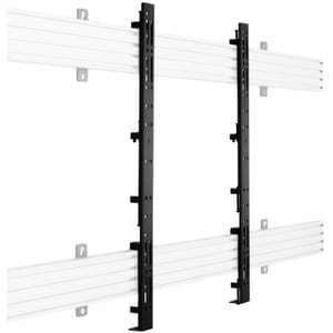 B-Tech System X Mounting Arm for Wall Mount, Mounting Rail, Flat Panel Display - Black - Height Adjustable - 106.7 cm to 1