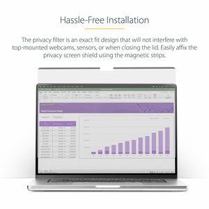 StarTech.com Filtre de Confidentialité pour MacBook Air M2/M3 13" , Protecteur d'Écran Magnétique avec 51% de Réduction de