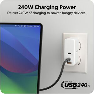 Targus HyperJuice HJ4001BKGL Ladekabel - 1 m - für USB Typ C Gerät, MacBook, Notebook, iPad, Smartphone - USB-Typ C / USB-