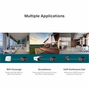 TP-Link POE150S PoE -Injektor - 48 V DC Eingang - 1 x 10/100/1000Base-T Eingangsport(s) - 1 x 10/100/1000Base-T Ausgangspo