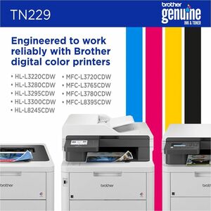 Cartucho de tóner Brother Estándar Rendimiento Láser - Azul ciánico - Original - 1 Solamente