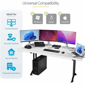 StarTech.com 4-Port KM Switch w/ Mouse Switching, USB 3.0 Keyboard/Mouse Switcher for 4 Computers, 3.5mm and USB Audio, TA