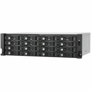 QNAP TL-R1600PES-RP Drive Enclosure SATA/600, SATA/300 - PCI Express Host Interface - 3U Rack-mountable - Hot Swappable Ba