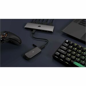Unidad de estado sólido Pórtatil Corsair EX100U - Externo - 1TB - Negro, Gris - Computadora de escritorio, Consola de jueg