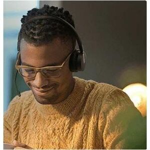 Yealink BH70 Wireless On-ear, Over-the-head Stereo Headset - Black - Microsoft Teams Certification - Binaural - Supra-aura