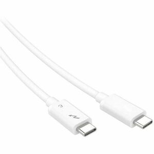4XEM 20Gbps 6FT/2M Thunderbolt 3 White Cable - 6.56 ft Thunderbolt 3 AV/Data Transfer Cable for Workstation, Mobile Phone,