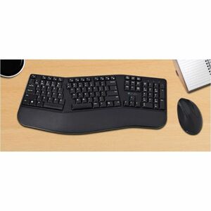 V7 CKW500BTDE Keyboard & Mouse - German - Wireless Bluetooth 2.40 GHz Keyboard - 105 Key - Keyboard/Keypad Color: Black - 