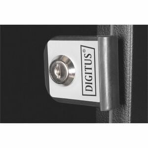 Digitus SOHO PRO 9U Wall Mountable Enclosed Cabinet Rack Cabinet for Networking327 mm Rack Depth - Black - Sheet Steel, St