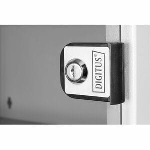 Digitus SOHO PRO 9U Wandmontierbar Geschlossener Schrank Rackschrank für Networking327 mm Rack Depth - Hellgrau - Glas, St