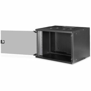 Digitus SOHO PRO 7U Wandmontierbar Geschlossener Schrank Rackschrank für Networking327 mm Rack Depth - Schwarz - Glas, Pla