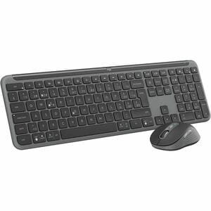Logitech Signature Slim MK950 Keyboard & Mouse - Danish, Norwegian, Swedish, Finnish - USB Type A Scissors Wireless Blueto