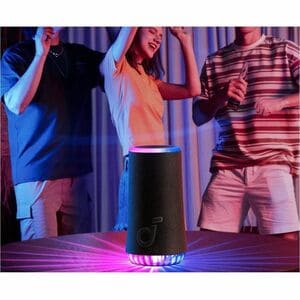 soundcore Glow Portable Bluetooth Speaker System - 30 W RMS - Black - Battery Rechargeable