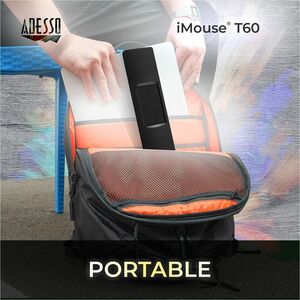 Adesso iMouse T60 TouchPad - Optical - Wireless - 32.81 ft - Radio Frequency - 2.40 GHz - USB - 1600 dpi - Symmetrical - A