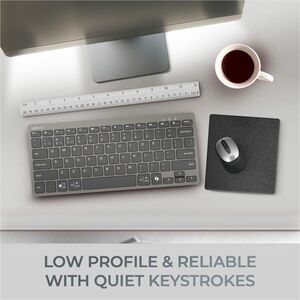 Adesso EasyTouch 7000 Multi OS Bluetooth Scissor Switch Keyboard with CoPilot AI Hotkey - Wireless Connectivity - Bluetoot