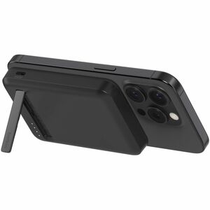BoostCharge 5k 15W Qi2 Power Bank Wireless Charger with Cable and Kickstand - Black