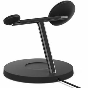 Belkin BOOSTCHARGE PRO MagSafe 3-in-1 Wireless Charger with 3-UK Pin Power Supply Unit - Black