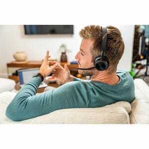 Poly Voyager 4300 UC 4320 Kabel/Kabellos Auf den Ohren, Kopfbügel Stereo Headset - Schwarz - Microsoft-Teams-Zertifizierun