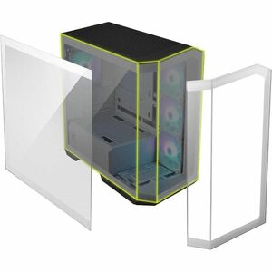 MSI MAG PANO M100R PZ Gaming Computer Case - Mid-tower - White - Tempered Glass - Micro ATX, ITX, Mini ITX Motherboard Sup