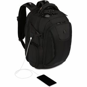 SwissGear ScanSmart 5358202410 Carrying Case (Backpack) for 16" Notebook - Black - Abrasion Resistant, Crush Resistant Poc