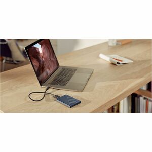 WD My Passport for Mac WDBK6C0060BBL-WESN 6 TB Portable Hard Drive - External - Blue - USB 3.2 (Gen 1) Micro-B - 256-bit A