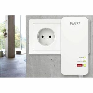 FRITZ! FRITZ!Powerline Powerline Netzwerkadapter - 1 - 2 x Netzwerk (RJ-45) - 1200 Mbit/s Stromleitung - Wireless LAN - 60