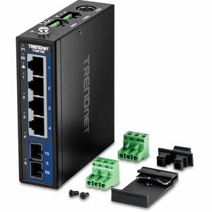 TRENDnet TI-G51SC 5 Ports Ethernet Switch - Gigabit Ethernet - 1000Base-T, 1000Base-SX - 2 Layer Supported - Modular - 3.6
