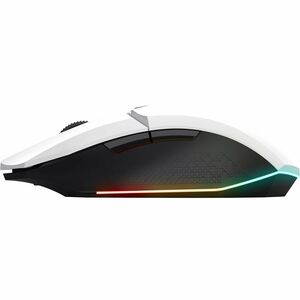Souris de jeu Optique Trust Felox GXT 110 - Fréquence radio - USB 2.0 Type A - 6 Bouton(s) - Blanc - Câble - 2,40 GHz - Re