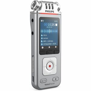 Philips Voice Tracer DVT4110 Digital Voice Recorder - [Built-in] Microphone, Speaker, Battery - Omni-directional Microphon
