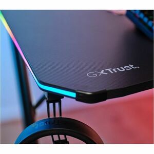 Trust Gaming Luminus GXT 709 Gaming-Tisch - Schwarz Oberseite - 1200 mm Tischplatte Breite x 600 mm Tischplatte Tiefe - 74