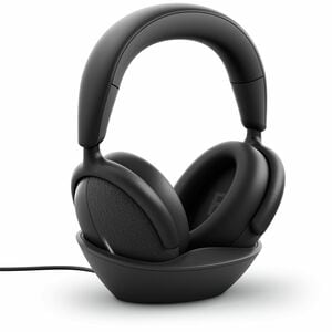 Dell Premier WL7024 Wired/Wireless Over-the-ear, Over-the-head Stereo Headset - Black - Microsoft Teams Certification - Si