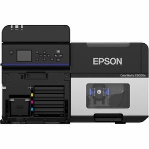 Epson ColorWorks C8000e Industrial Inkjet Printer - Colour - Label Print - USB - With Cutter - LCD Display Screen - 108 mm