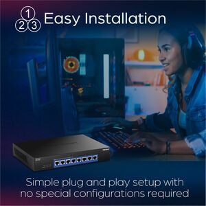 TRENDnet TEG-S708 8 Anschlüsse Ethernet-Switch - 10 Gigabit Ethernet, 5 Gigabit Ethernet, 2.5 Gigabit Ethernet - 10GBase-T
