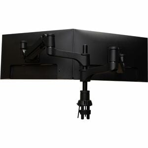 R-Go Caparo 4 Mounting Arm for Monitor - Black - Height Adjustable - 2 Display(s) Supported - 43.2 cm to 81.3 cm (32") Scr