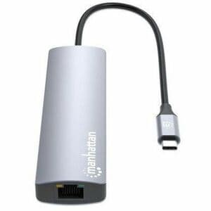 Estación Docking USB-C con Hub, 6 en 1 - Manhattan