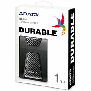 Disco Duro Pórtatil Adata DashDrive Durable HD650 AHD650-1TU31-CBK - 2.5" Externo - 1TB - Negro - Consola de juegos Dispos