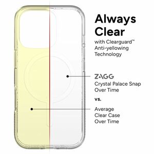 ZAGG Crystal Palace Snap Case for Apple iPhone 16 Pro Smartphone - Textured Edges, Textured Grip - Crystal Clear - Drop Re