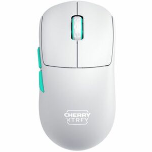 Mouse di gioco CHERRY XTRFY M68 - Radiofrequenza - USB - Bianco - Cavo/Wireless - 2,40 GHz - Ricaricabile - Simmetrico - 1