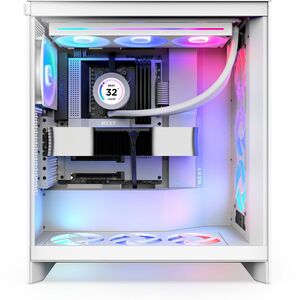 NZXT H7 Flow CM-H72FW-R1 Computer Case - ATX Motherboard Supported - Mid-tower - Galvanized Cold Rolled Steel (SGCC), Temp