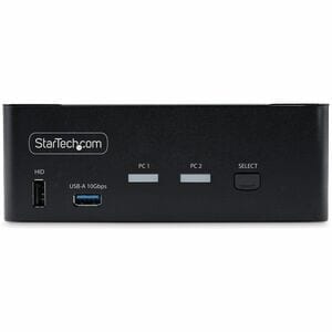 StarTech.com 2-Port Dual-Monitor DisplayPort 1.4 KVM Switch, 8K 60Hz / 4K 144Hz, 2x USB 10Gbps Ports, Hotkey Switching, TA
