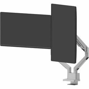 Neomounts NEXT Slim Mounting Arm for Display Screen, Flat Panel Display, Curved Screen Display, Monitor - Silver - Height 