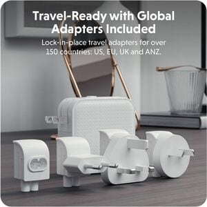 Hyper HyperJuice HJ1003WHWWGL 70 W AC Adapter - 1 USB - 2 USB Type-C - For Notebook, Smartphone, Tablet PC, Headphone, Mac