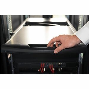 Digitus LCD Rack Console KVM Switch - Jet Black - 48.3 cm (19") LCD - HD - 1920 x 1080 - 1 x USB - 16 x VGA - Keyboard - T