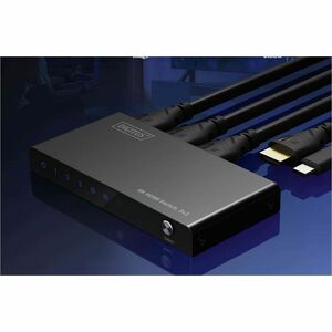 Digitus Audio/Video-Schalter - Kabel - 7680 x 4320 - 8K - TV, Notebook, Spielkonsole - 1 x USB - 3 x HDMI Ein - 1 x HDMI-A