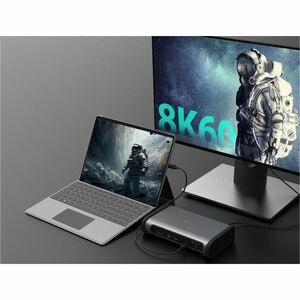 j5create JTD568 Thunderbolt™ 4 Quad Display Docking Station-UK, Black. Connectivity technology: Wired, Host interface: Thu