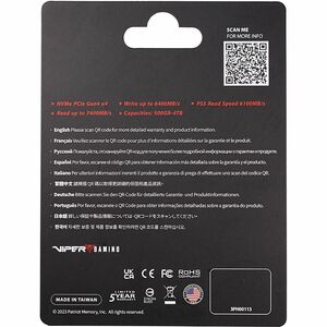 VIPER VP4300 Lite 2 TB Solid State Drive - M.2 2280 Internal - PCI Express NVMe (PCI Express NVMe 4.0 x4) - Gaming Console