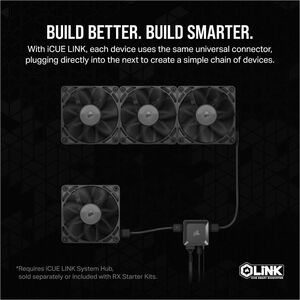Corsair iCUE LINK RX140 140mm PWM Single Fan Expansion - 1 Pack - 1 x Fan(s) - 95.70 CFM Maximum Airflow - 1700 rpm - Magn